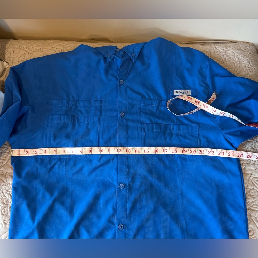 2 Columbia PFG Omni shade button up multi pocket long sleeve shirt - Picture 4 of 15